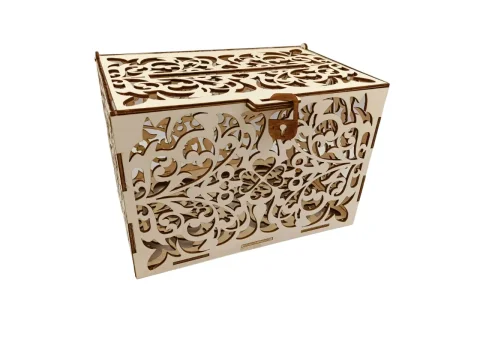 Cutie Dar Pentru Nunta Sau Botez "Elegant Box", Lemn, dimensiune 30x24x23 cm, WoodMag Cd05