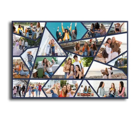 Tablou Canvas Personalizat Colaj din 19 Poze, Diamond – Cadou Unic